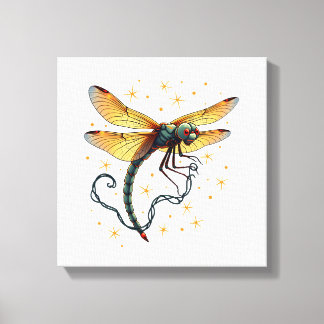 Impressão Em Tela Luzes de Natal Libélula