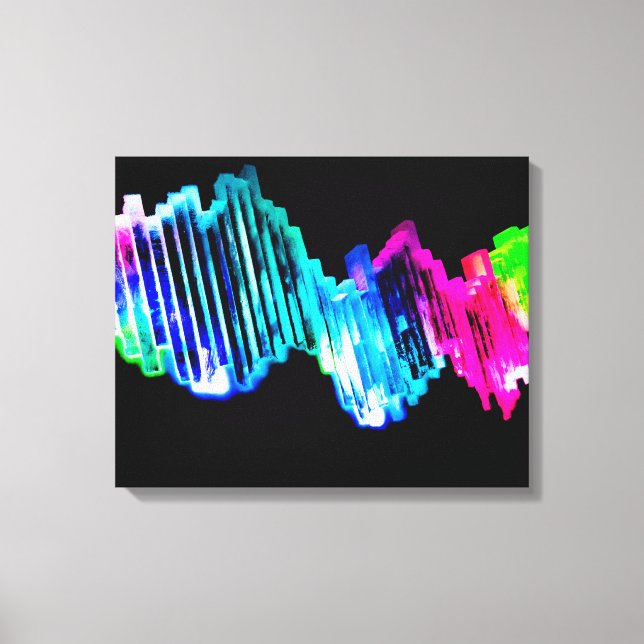 Impressão Em Tela Luzes de neon no gelo (Frente)