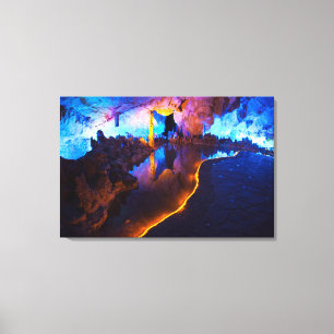 Impressão Em Tela Luzes na Caverna de Flutos Reed, China