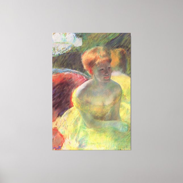 Impressão Em Tela Lydia de Cassatt se inclinando em seus braços (Frente)