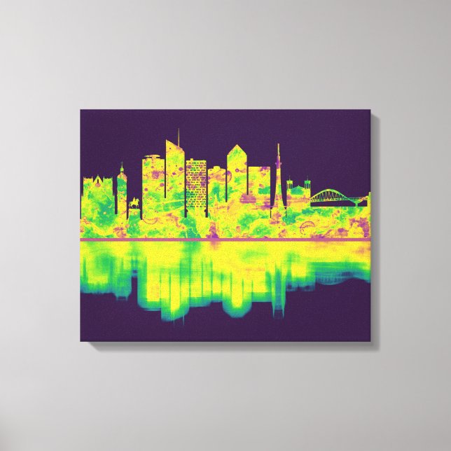 Impressão Em Tela Lyon França Skyline (Frente)