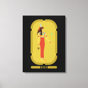 Impressão Em Tela Maat On Dourada Cartouche