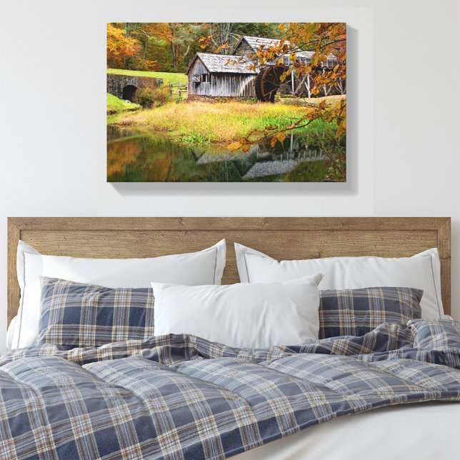 Impressão Em Tela Mabry Mill no outono (Criador carregado)