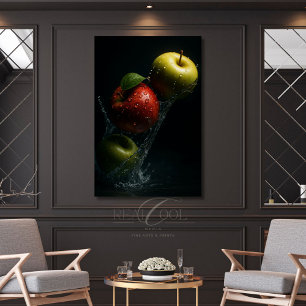Impressão Em Tela Maçã - Arte Fotográfica em Fruta