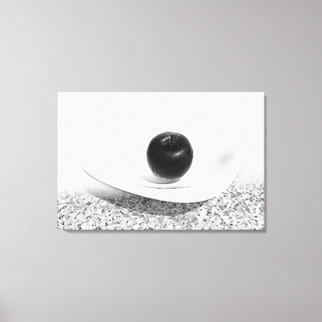 Impressão Em Tela Maçã de cinza (Frente)