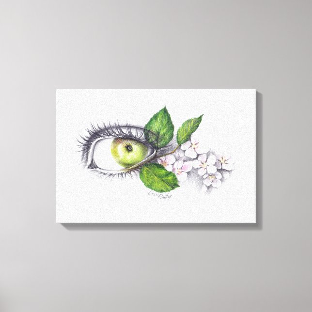 Impressão Em Tela Maçã do meu olho Arte surreal (Frente)