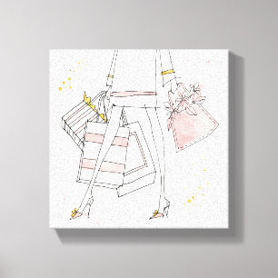 Impressão Em Tela Maçã Selvagem   Desenho de moda rosa moderna