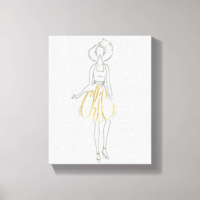 Impressão Em Tela Maçã Selvagem | Estilos - Vestido Chic (Frente)