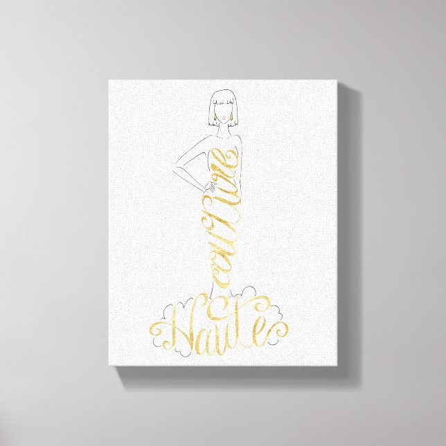 Impressão Em Tela Maçã Selvagem | Na moda Sayings - Couture Haute Dr (Frente)