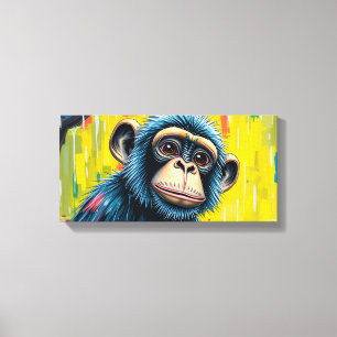 Impressão Em Tela Macaco Divertido