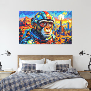 IMPRESSÃO EM TELA MACACO ESPACIAL-8