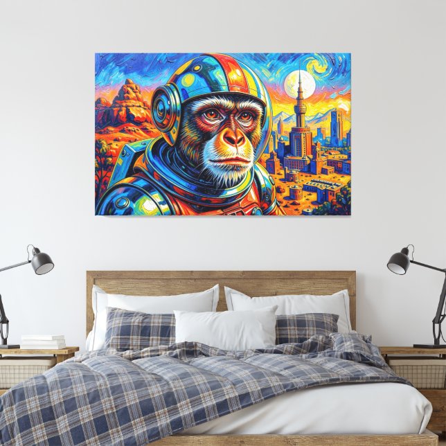 IMPRESSÃO EM TELA MACACO ESPACIAL-8 (Insitu(Quarto))