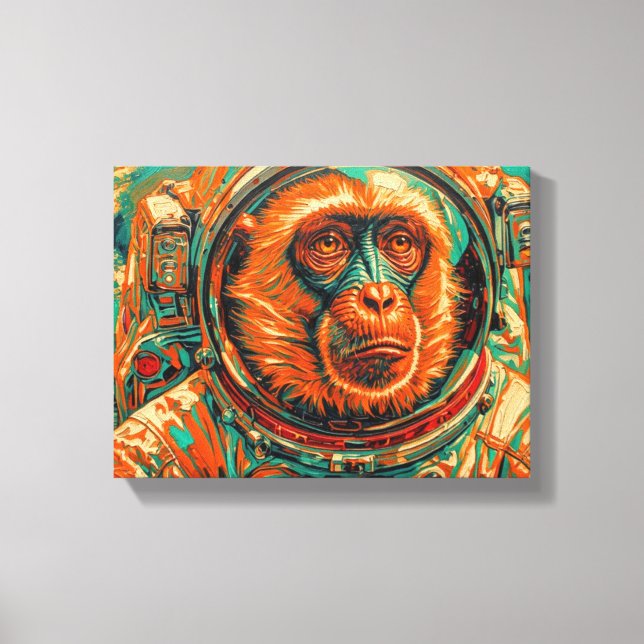 Impressão Em Tela Macaco Foi para o Céu (Frente)