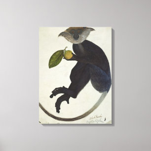 Impressão Em Tela Macaco preto