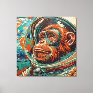 IMPRESSÃO EM TELA MACACOS NO ESPAÇO