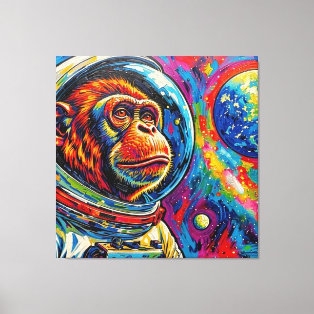 IMPRESSÃO EM TELA MACACOS NO ESPAÇO-4 (Frente)