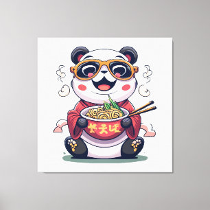 Impressão Em Tela Macarrão Panda