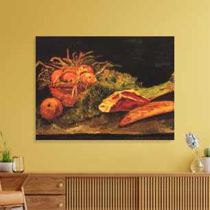 Impressão Em Tela Maçãs, Carne e um Pão por Vincent van Gogh