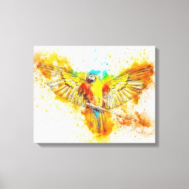 Impressão Em Tela Macaw (Frente)