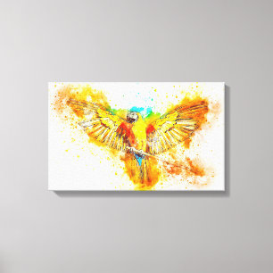 Impressão Em Tela Macaw