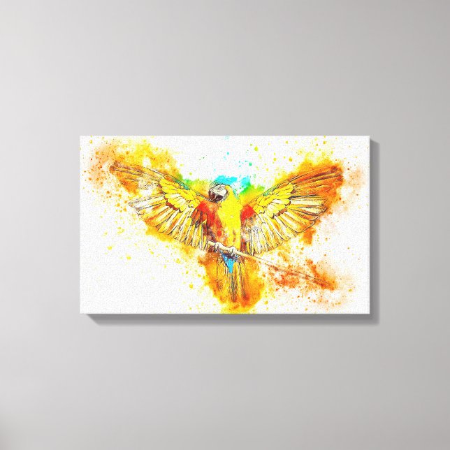 Impressão Em Tela Macaw (Frente)