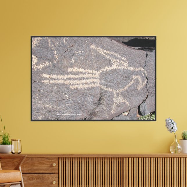 Impressão Em Tela Macaw Petroglicph (Insitu(Sala de estar))