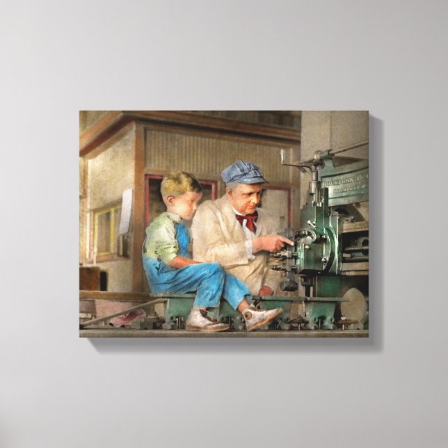 Impressão Em Tela Machinista - Gastando tempo com o avô 1921 (Frente)