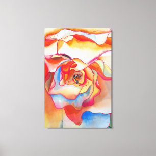 Impressão Em Tela Macro begonia Fred Martin pintando aquarela