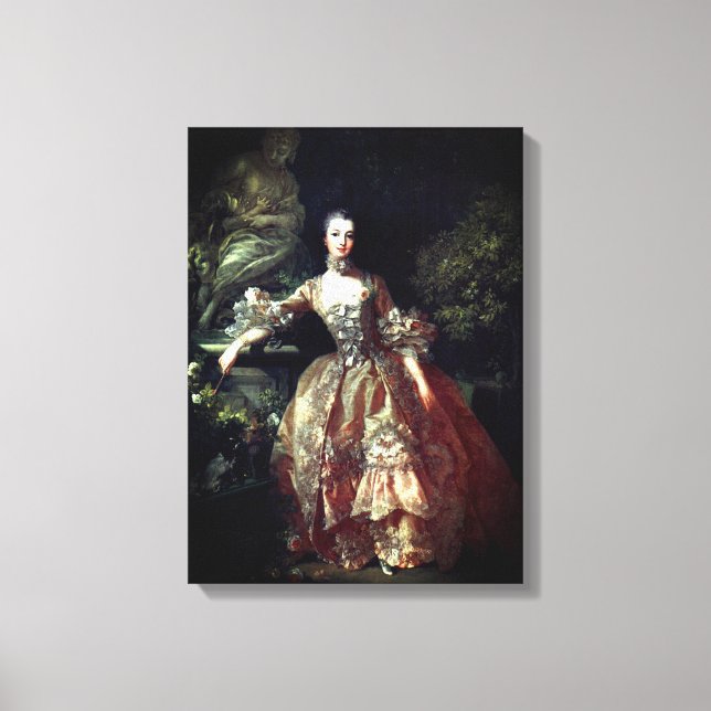 Impressão Em Tela Madame De Pompadour - Francois Boucher - 1759. (Frente)