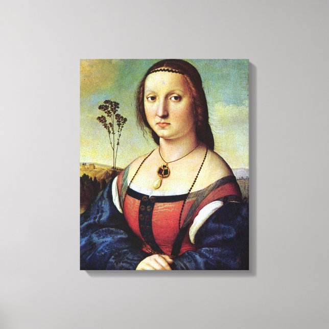 Impressão Em Tela Maddalena Doni - Raphael - c1506 (Frente)