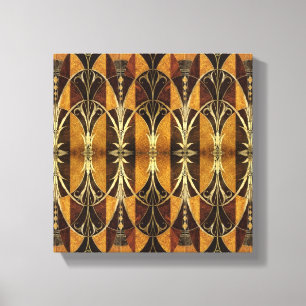 Impressão Em Tela Madeira do Burl do art deco