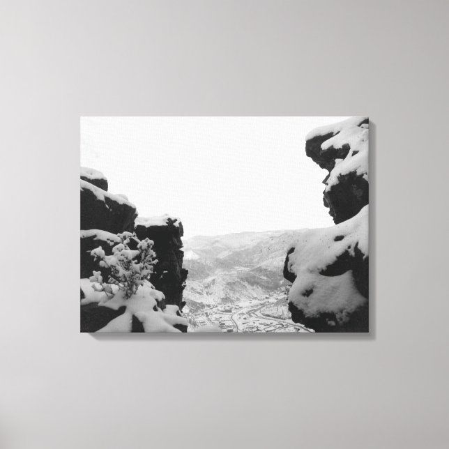 Impressão Em Tela Madeiras como vistas pela fotografia de rochas bra (Frente)