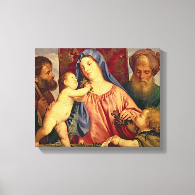 Impressão Em Tela Madona das Cerejas com Joseph (Frente)