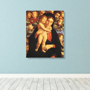 Impressão Em Tela Madona dos Querubins por Andrea Mantegna