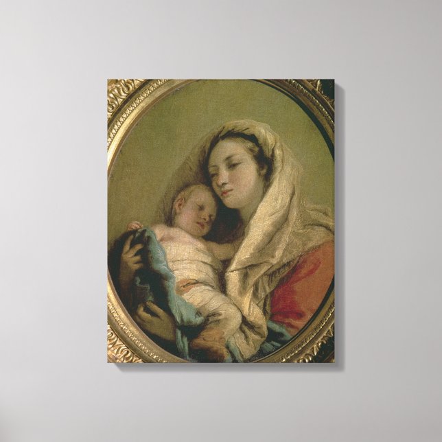 Impressão Em Tela Madonna com Criança Dormindo, 1780 (Frente)