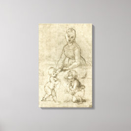 Impressão Em Tela Madonna, Cristo, Santo João Batista por Rapahel