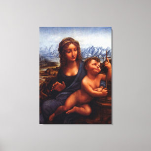 Impressão Em Tela madonna do enrolador, Leonardo Da Vinci