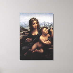 Impressão Em Tela madonna do enrolador, Leonardo Da Vinci