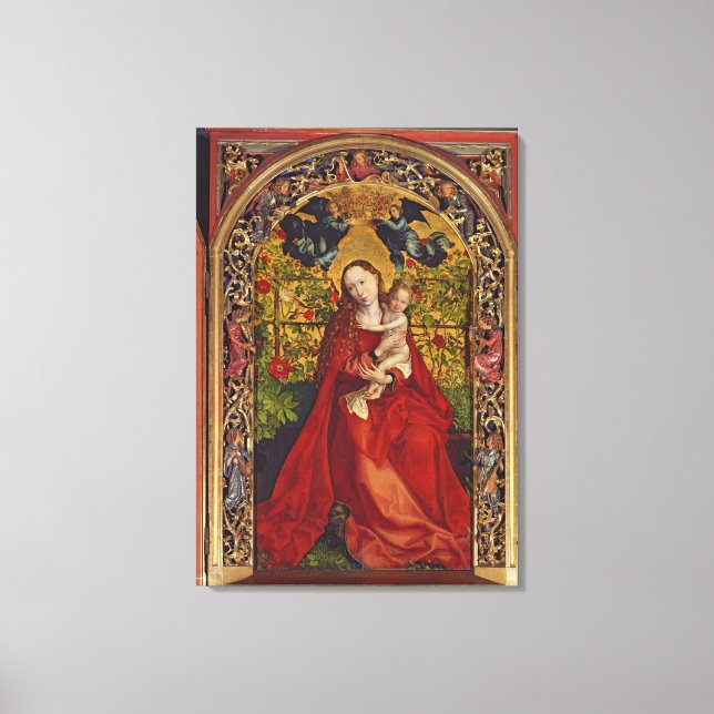 Impressão Em Tela Madonna do Rosa Bower, 1473 (Frente)