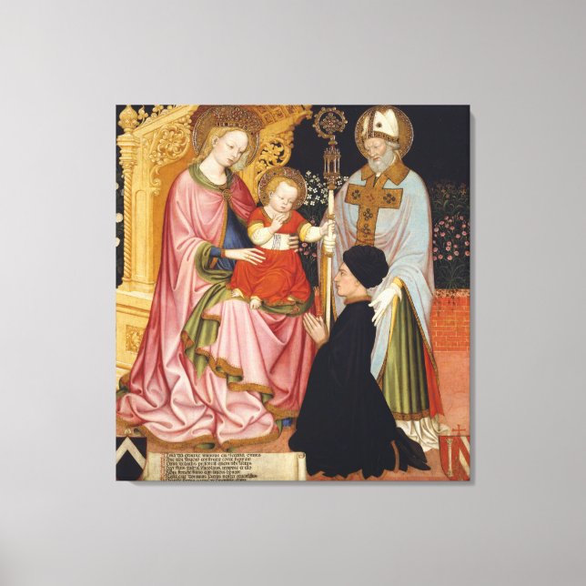 Impressão Em Tela Madonna e Criança com o Doador (Frente)