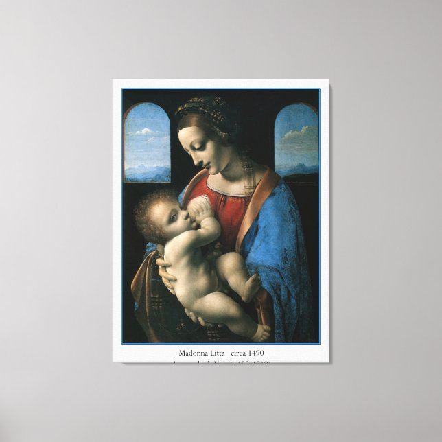 Impressão Em Tela Madonna Litta Leonardo Da Vinci (Frente)