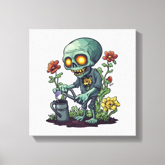Impressão Em Tela Mãe de Planta Zumbi (Frente)