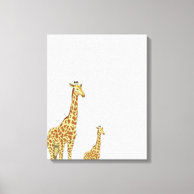 Impressão Em Tela Mãe e Bebê Girafa – Um Laço Gentil (Frente)