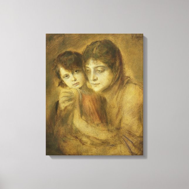 Impressão Em Tela Mãe e Criança, 1893 (Frente)