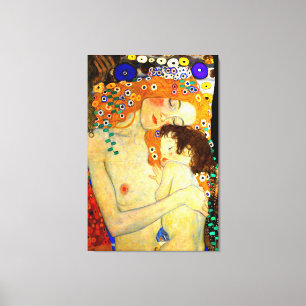 Impressão Em Tela Mãe e criança pela grande arte Nouveau de Gustav