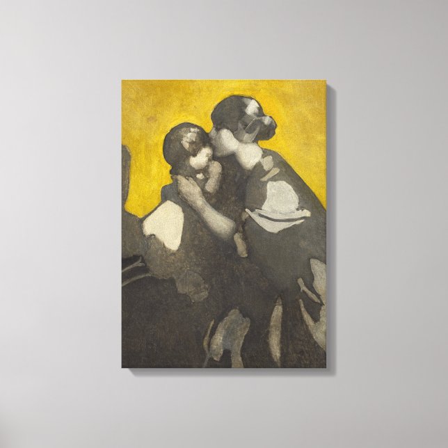 Impressão Em Tela Mãe e Filho (por Norah Neilson Gray) (Frente)