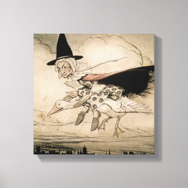 Impressão Em Tela Mãe Goose, frontispício de "Mãe Goose A Ol" (Frente)