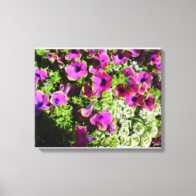 Impressão Em Tela Mãe roxa e Flor branca (Frente)