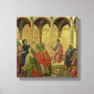 Impressão Em Tela Maesta: Cristo entre os doutores, 1308-11