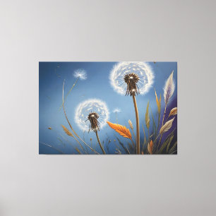 Impressão Em Tela Magia de Dandelions em Pinturas de Arte AI de Nigh